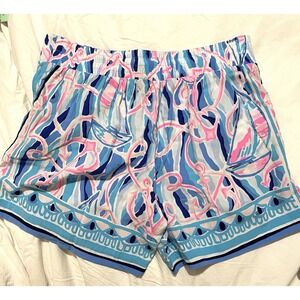 Lilly Pulitzer Women's Shorts XXS Vibrant Nautical Print Lightweight & Stylish!
